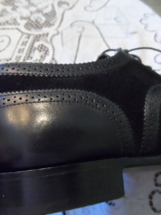 Edward Green Black Leather & Suede Wingtip Oxfords US 10 main image 10